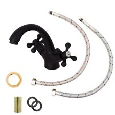 Zweigriff retro Waschtisch Armatur Waschbecken Wasserhahn nostalgie Kreuzgriff