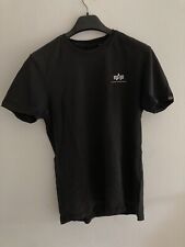 ALPHA INDUSTRIES Basic T-Shirt Small Logo Men Black/White