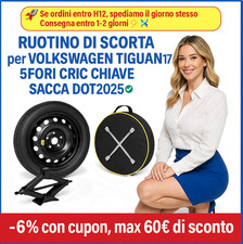 Ersatzrad Für Volkswagen Tiguan 17 5-Loch Wagenheber Schlüssel Tasche dot2025✅