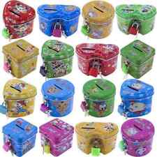 1Pc Spardose Kinder Cartoon Metall Spardose Sparschwein Sparbüchs mit Schlüssel