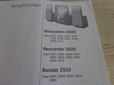 Bang & Olufsen Service-Manual Beosystem/-center/-lab 2500 (professionelle Kopie)
