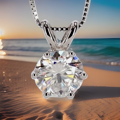 Karat moissanite anhänger - moissanite,
