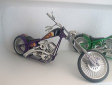 Harley Davidson Evo Extrem-Chopper, drei Modelle, Motorradmodelle 1:10