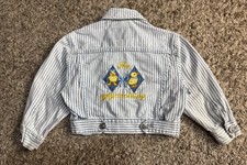 Monnalisa denim stripe jacket - monnalisa,