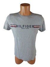 Tommy Hilfiger Herren T-Shirt Gr. S Grau kurzarm Oberteil Dress Rundhals (21479)
