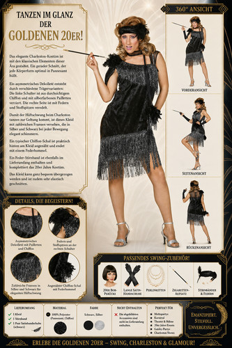 Charleston kleid damen - kleid, 20er