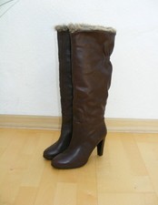 schicke ZARA High Heel Winter Stiefel Echtleder gefüttert Gr. 37 - NEU