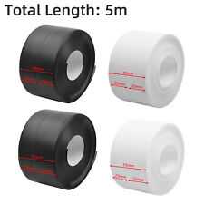 PVC Weichsockelleiste Selbstklebend Abschlussleiste Knickwinkel 5m Weiß Schwarz
