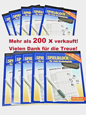 10 x Spielblock Würfelspiel