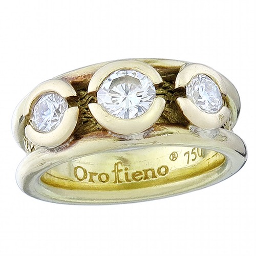 Ring brilliant 750 yellow - , gold