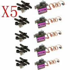 5 StK MG90S Metal Gear High Speed Micro Servo 9g for RC Helicopter/ Boat/Auto DE