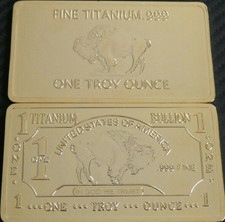 1 Oz Titanbarren 24 Karat