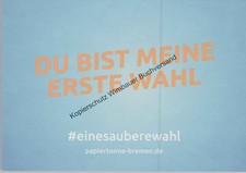 Photopostkarte Papiertonne Bremen Du bist meine erste Wahl