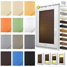 Plissee nach Maß ☆Faltrollo Faltstore ☆Montage in der Glasleiste☆ Rollo Jalousie