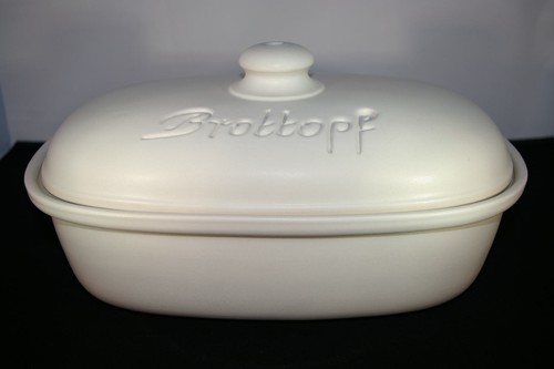 Brottopf weiss matt oval - matt,
