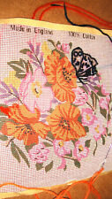 Stickpackung Mischstickerei "Sommerblumen", ohne Rahmen; 25 x 25 cm,aus England