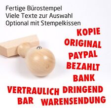 Fertige Stempel Holzstempel BEZAHLT GEBUCHT GEFAXT KOPIE ERLEDIGT ORIGI… [#1164]