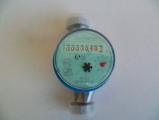 Kaltwasseruhr, Wasserzähler, Wasseruhr 130mm geeicht 3/4 Zoll