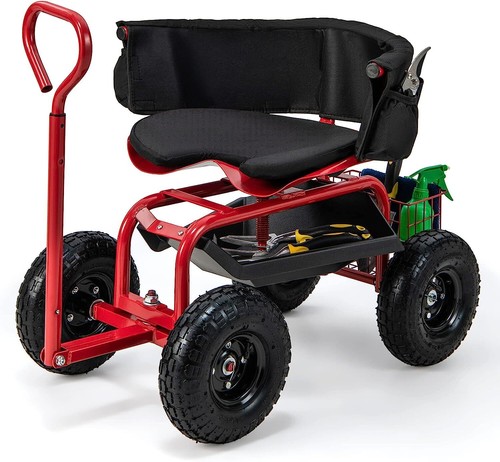 Gartenwagen mit rollsitz - gartenwagen,