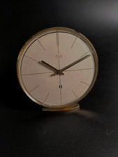 Seltene Creme Kienzle Automatic Tischuhr Stiluhr  Klappanker 606 Everdate