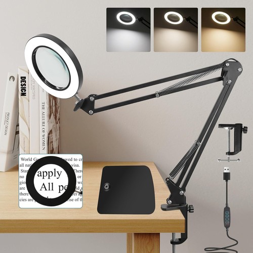 Lupe mit licht und ständer - licht,