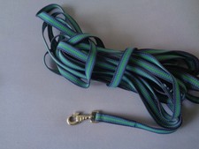 Hunde Schleppleine/Fährtenleine ~ 12m ~ mit Karabiner ~ Grün  ~ Gurtband ~