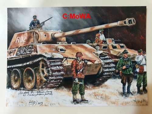 Postkarte - (panther, mit