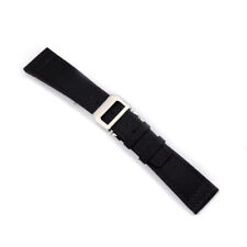 Canvas- Uhrenarmband, 20 mm I 21mm I 22mm  schwarz mit Faltschließe