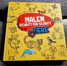 Kinderbuch, Zeichnen lernen, "Malen Schritt für Schritt - Tiere", sehr gut erh.