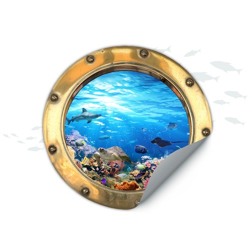Wandtattoo bullauge 30cm - Ø,