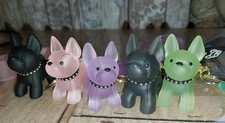Französische Bulldogge Hund Schlüsselanhänger inkl. Schlüsselband - viele Farben