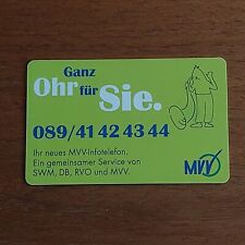 R 14 / 12.98 - MVV-Infotelefon München - Ganz Ohr für Sie. - 089/41424344 - Leer
