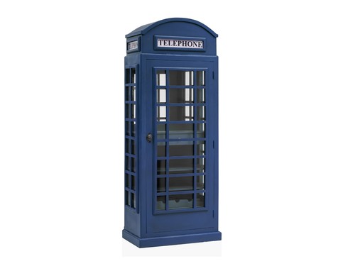 Barschrank telefonzelle blau - barschrank,