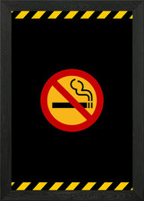 Rauchen schild gerahmt - rauchen,