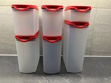 Tupperware Eidgenossen plus rot, 6 Stück (1x2,2l; 1x350ml; 2x1l; 2x1,6l)