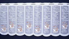  Kaffee Küchengardine Scheibengardine 8 Breiten Bistrogardine 59 cm hoch Neu