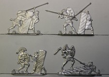 Zinnflachfiguren: griechische Hopliten gegen Perser 4,30mm