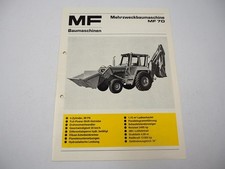 Massey Ferguson MF70 Mehrzweckbaumaschine Baggerlader Prospekt 1973