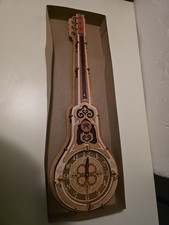 Wanduhr mandoline laute holz - "mandoline/laute,