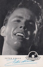 PETER KRAUS Original Autogramm signierte Polydor Postkarte 60er Jahre