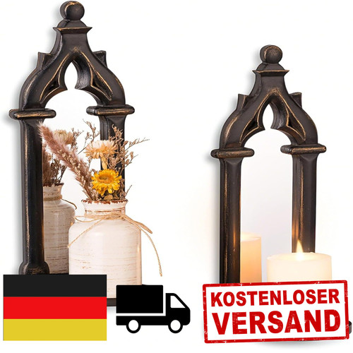 Wandkerzenhalter 2er set - wandkerzenhalter,