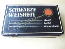 Zigarren Kiste Metall Schwarze Weisheit 40 Pf Ohne Inhalt 50er Jahre