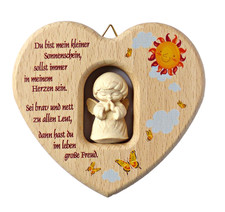 Holzherz mit Engel betend, 11