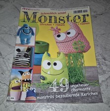 Anna Kreativ Monster Heft + Vorlagen Handarbeit Stricken Häkeln Nähen Amigurumi
