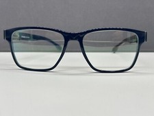 ic Berlin Brille Herren Damen blau silber schwarz eckig groß L *mixed Bügel