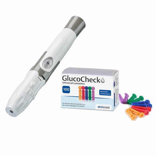Glucocheck stechhilfe und 100 - stechhilfe,
