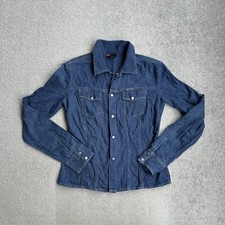 DIESEL Damen Hemd Jeanshemd Denim Shirt Small Jeansbluse Western 13211 Blau