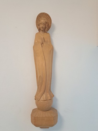 Große holzfigur maria mit - maria,