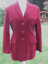 OKTAVIA Vintage Samt Blazer Purpurrot Gr. 40 M waschbar BW-Mischung