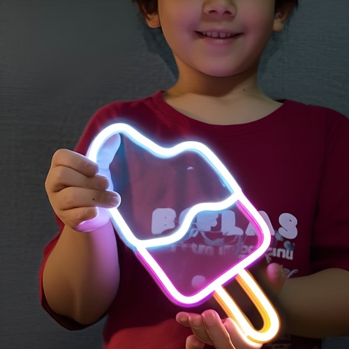 Eis stiel led neon schild - am,